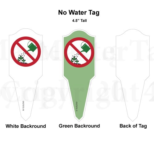No Water Tags